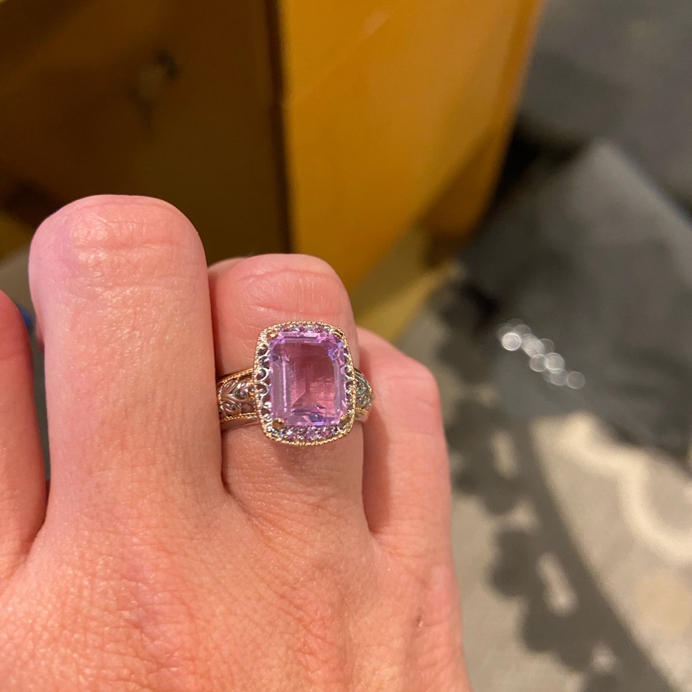 Michael Valitutti Gems En Vogue Pink Quartz RING Sz. 7 NEW With Tags NWT